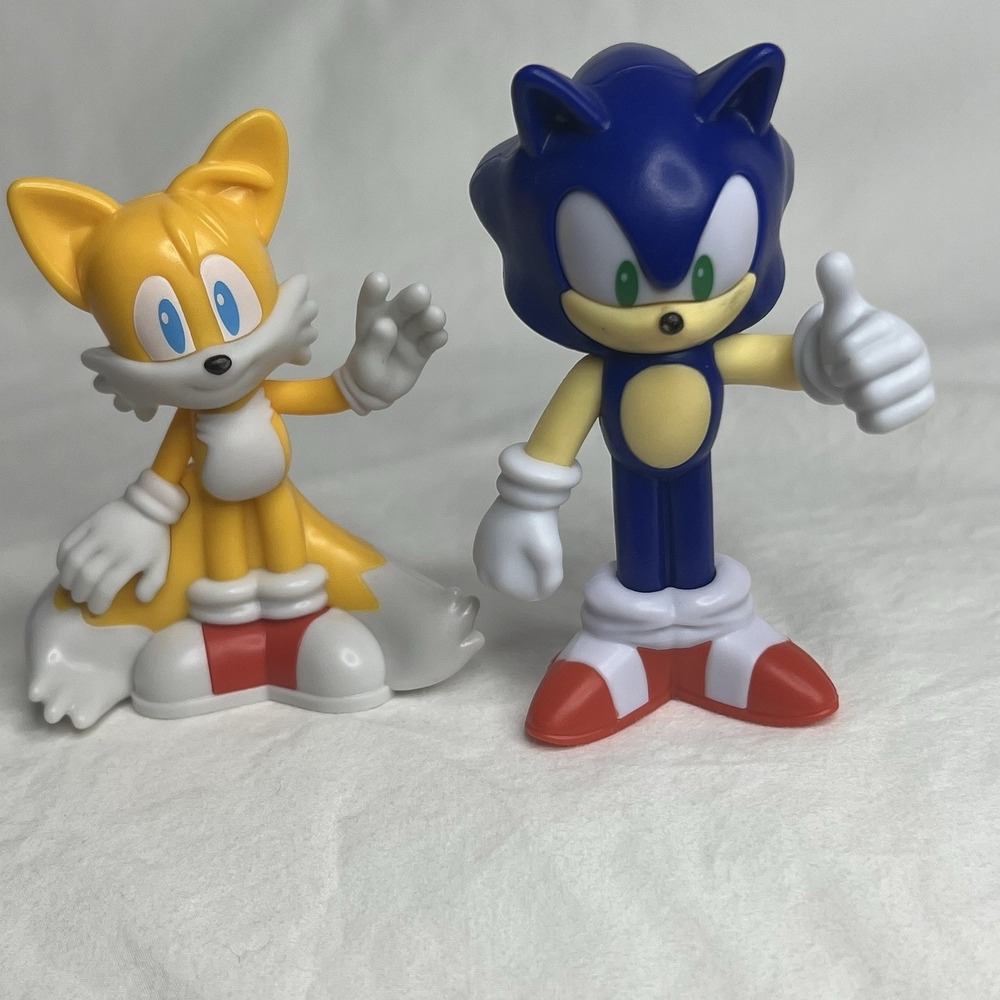 Sonic The Hedgehog Tails Miles Knuckles Lot Non Posable Sega Easter Basket